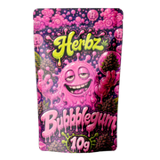 Bubblegum 25% THCA indoor flower med kraftigt frostat trichomlager på svart bakgrund