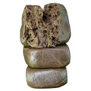 Bubble Hash med pressad yttersida och porös trikomrik mitt