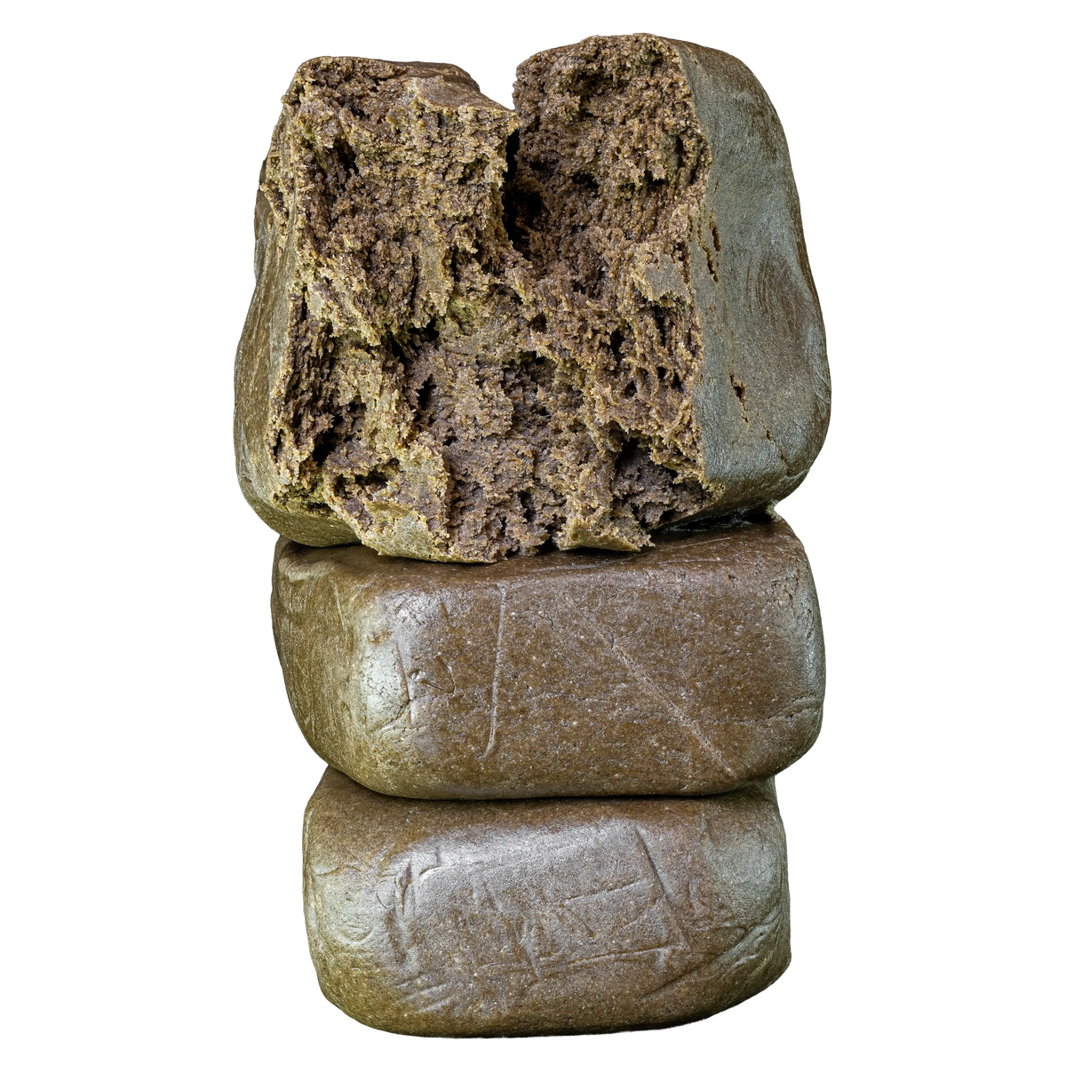 Bubble Hash med pressad yttersida och porös trikomrik mitt
