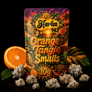 Orange Tangie Smalls 22% THCA små toppskott med citrusinspirerad aromprofil